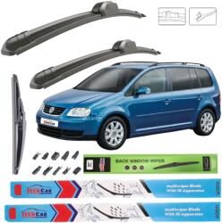 TeamCar Ștergătoare Volkswagen Touran I (2003-2006) Flat | Set Complet Sistem Paralel - TeamCar® (TCTOUR1600475)