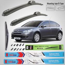 TeamCar Ștergătoare Citroen C4 (2004-2008) Flat | Set Complet - TeamCar® (TCCitC420042008SC)