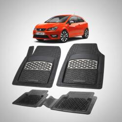 TeamCar® Covorase Seat Ibiza Hatchback 3 Usi Facelift Compatibile 2012-2015 | Silver (SEATTxEAMaC)