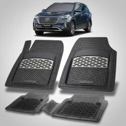 TeamCar® Covorase Auto Hyundai Grand Santa Fe (2016-2018) - Cauciuc Tip Tavita-Silver (HYUa77h90gfr87015)