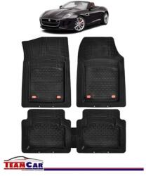 TeamCar Covorase Auto TeamCar® Tip Tavita Compatibile Jaguar F-Type I (2013+) Negru Material Rezistent (SKU-JJ-0010)
