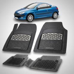 TeamCar Covorase Tavita Cauciuc Compatibile Peugeot 206 CC 2000-2008, Silver (CsRwPEws54bHBACag199)