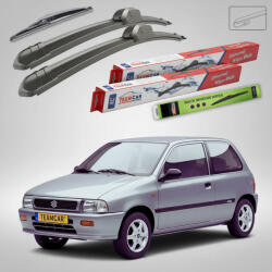 TeamCar Ștergătoare Suzuki Alto III EF 1994-2002 | Set Față și Spate Flat - TeamCar® (TC-ALTOIIIEF475400350F)