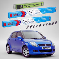 TeamCar Ștergătoare Suzuki Swift MZ/EZ 2005-2010 | Set Față și Spate Flat Premium - TeamCar® (TC-SUZSWIFTMZEZ0510530450250FP)