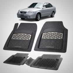 TeamCar Covorase Auto Cauciuc Tip Tavita Hyundai Accent II (1999-2005) - Silver (HYUqHYUsa1999)