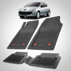 TeamCar Covorase Cauciuc tip Tavita Compatibile Peugeot 206 Plus Hatchback 5 usi, Black (CsRwPEq77BACag199)