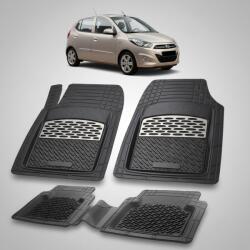 TeamCar® Covorase Auto Hyundai i10 2010-2013 - Cauciuc Tip Tavita-Silver (HYUa7221qwrajh62015)
