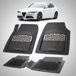 TeamCar® Covorase Alfa Romeo Giulia Sedan Pre-Facelift Compatibile 2016-2020 | Silver (STLVxIOWQ1)