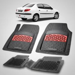 TeamCar Covorase Tavita Cauciuc Compatibile Peugeot 206 Sedan 2006-2012, Red (CVRwPEwsas43HBACag199)