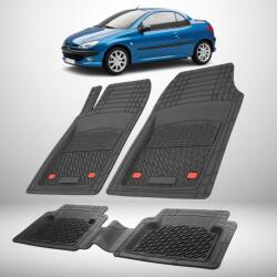 TeamCar Covorase Tavita Cauciuc Compatibile Peugeot 206 CC 2000-2008, Black (CsRwPEwsasfATbHBACag199)