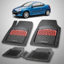 TeamCar Covorase Tavita Cauciuc Compatibile Peugeot 206 CC 2000-2008, Red (CsRwPEwsasfAT88uCag199)