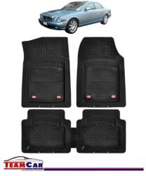 TeamCar Covorase Auto TeamCar® Tip Tavita Compatibile Jaguar XJ X350/X358 (2003-2009) Negru Material Rezistent (SKU-JJ-0005)