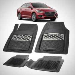 TeamCar Covorase Auto Hyundai Accent V (HC/YC: 2017-2022)-Cauciuc Tip Tavita-Silver (HY88ujkm5ta2015)