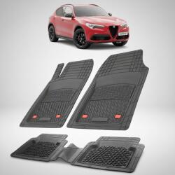 TeamCar Covorase Alfa Romeo Stelvio SUV Pre-Facelift Compatibile 2017-2020 | Black (STL1VIOWQd)