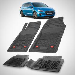 TeamCar® Covorase Hyundai i30 III Tourer 2017-2020 - Cauciuc Tip Tavita -Black (HYUszaYUza2017)