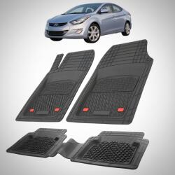 TeamCar® Covorase Auto Cauciuc Compatibile Hyundai Elantra V (MD/UD, 2010-2015)- Black (HYUfrHas20dewqS1)