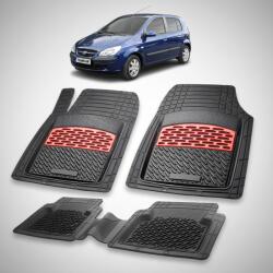 TeamCar Covorase Auto Cauciuc Compatibile Hyundai Getz 2002-2011- Red (HY6tr87udewqS1)