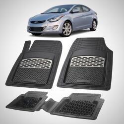 TeamCar Covorase Auto Cauciuc Compatibile Hyundai Elantra V (MD/UD, 2010-2015)- Silver (HYUfrHa6ydewqS1)