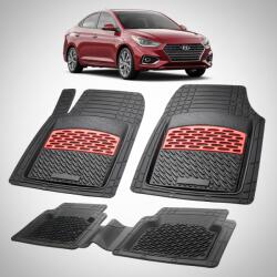 TeamCar Covorase Auto Hyundai Accent V (HC/YC: 2017-2022)-Cauciuc Tip Tavita-Red (HY88re35ta2015)
