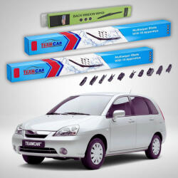 TeamCar Ștergătoare Suzuki Liana Combi ER 2001-2007 | Braț Plastic | Set Față și Spate Flat Premium - TeamCar® (TC-SUZLIANACER0107550450300PFP)