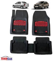 TeamCar Covorașe Dacia Logan Compatibile 1/2/Facelift | Red Edition - TeamCar® (Set/Cov/DaciaLogan-red)