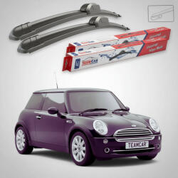 TeamCar Ștergătoare Mini One R50 R53 Facelift 2004-2006 | Set Față Flat - TeamCar® (TC-MINIONEFL50R53FLHOOK450450F)
