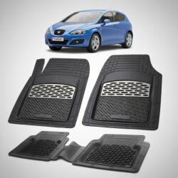 TeamCar Covorase Seat Leon Hatchback 5 Usi Facelift Compatibile 2009-2012 | Silver (aSEATTEAsMC)