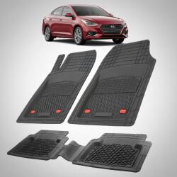 TeamCar® Covorase Auto Hyundai Accent V (HC/YC: 2017-2022)-Cauciuc Tip Tavita-Black (HY88u665ta2015)