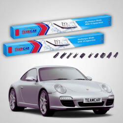 TeamCar Ștergătoare Porsche 911 997 2004-2013 | Set Față Flat - TeamCar® (TC-PORSCHE911997550525FU)