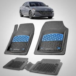 TeamCar Covorase Auto Cauciuc Compatibile Hyundai Elantra VII (2020-2024) -Blue (HYUgHYUl2020q99S1)