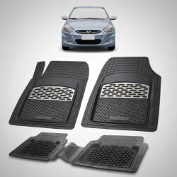 TeamCar® Covorase Auto Hyundai Accent IV (FL-2015-2019)-Cauciuc Tip Tavita-Silver (HY88uUOUa20jy15)