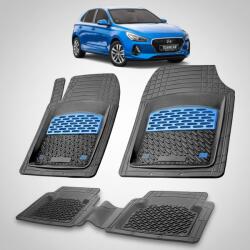 TeamCar® Covorase Auto Hyundai i30 III (2017-2020) - Cauciuc Tip Tavita -Blue (HYUcxHYUxs2017)