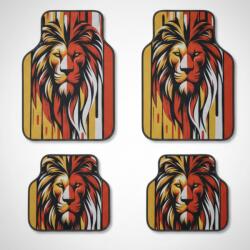DECOMAT Covorase Auto Universale Lion Power - Design Tribal Rosu-Galben (decomatLion Power88h3q9zz6)