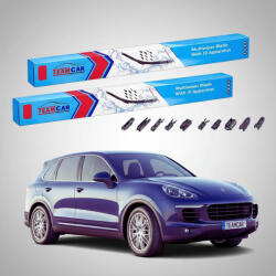 TeamCar Ștergătoare Porsche Cayenne 958 2010-2018 | Set Față Flat - TeamCar® (TC-PORSCHECAYENNE958650650FU)