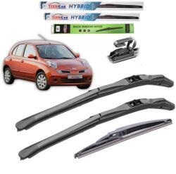 TeamCar Ștergătoare Nissan Micra K12 (2005-2010) TeamCar® - Set Complet Hybrid (TCMICRAK12-550-400)