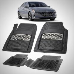 TeamCar Covorase Auto Cauciuc Compatibile Hyundai Elantra VII (2020-2024) -Silver (HYUfrHYU5r2020q299S1)