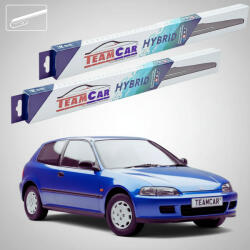 TeamCar Ștergătoare Honda Civic Gen V (EG/EH) Hatchback 3U 1991-1995 | Set Față Hibrid - TeamCar® (TC-CIVGVH3500450HB)