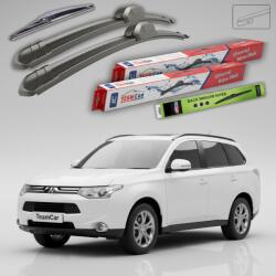TeamCar Ștergătoare Mitsubishi Outlander II (CW) 2007-2012 | Set Față și Spate Flat - TeamCar® (TC-OUTL2FS-300FL)