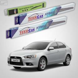 TeamCar Ștergătoare Mitsubishi Lancer Sportback (CX) 2008+ | Set Față și Spate Hibrid - TeamCar® (TC-LANCXFS-350HB)
