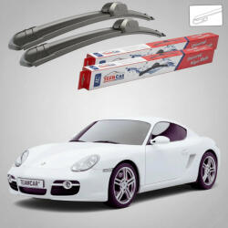 TeamCar Ștergătoare Porsche Cayman 987C 2005-2012 | Set Față Flat - TeamCar® (TC-PORSCHECAYMAN987C550525F)