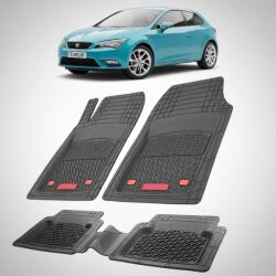 TeamCar® Covorase Seat Leon Hatchback 3 Usi Compatibile 2013-2017 | Black (SEAsTzTEAMC)