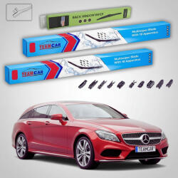 TeamCar Ștergătoare Mercedes-Benz CLS Shooting Brake X218 Facelift 2014-prezent | Set Față și Spate Flat - TeamCar® (TC-MERCEDESCLSX218FL600600280FU)