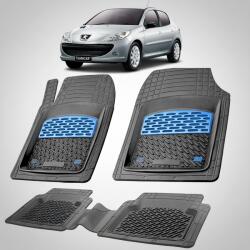 TeamCar Covorase Cauciuc tip Tavita Compatibile Peugeot 206 Plus Hatchback 5 usi, Blue (CsRwPEq7744eag199)