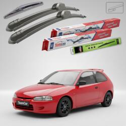 TeamCar Ștergătoare Mitsubishi Colt V (CJ_A, CP_A) 1995-2003 | Set Față și Spate Flat - TeamCar® (TC-COLT5FS-FL)