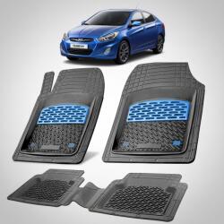 TeamCar Covorase Auto Hyundai Accent IV (RB: 2010-2015) - Cauciuc Tip Tavita-Blue (HY5r4OUa2015)
