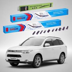 TeamCar Ștergătoare Mitsubishi Outlander II (CW) 2007-2012 | Set Față și Spate Flat Premium - TeamCar® (TC-OUTL2FS300FLP)
