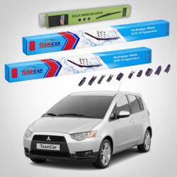 TeamCar Ștergătoare Mitsubishi Colt VII (Z3, Z2) 2008-2012 | Set Față și Spate Flat Premium - TeamCar® (TC-COLT7FSFP)