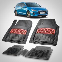 TeamCar® Covorase Hyundai i30 III Tourer 2017-2020 - Cauciuc Tip Tavita -Red (HYUsza9ikm62017)