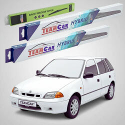 TeamCar Ștergătoare Suzuki Swift MA 5 Uși 1996-2003 | Set Față și Spate Hibrid - TeamCar® (TC-SUZSWMA5U9603500450340H)