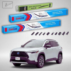 TeamCar Ștergătoare Toyota Corolla Cross SUV 2020-prezent | Set Față și Spate Flat Premium - TeamCar® (TC-CORCR-65402FLP)